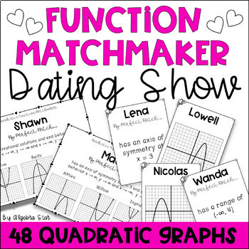 Preview of Quadratic Function Matchmaker Activity - Key Features of Graphs