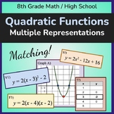 Quadratic Function Multiple Representations Matching Activity