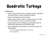 Quadratic Function Turkeys