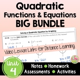 Quadratic Functions BIG Bundle (Algebra 2 - Unit 4)