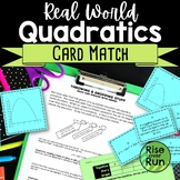 Graphing Quadratics Activity with Real World Card Sort