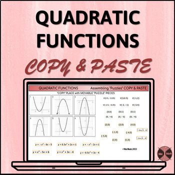 Preview of Quadratic Functions - Copy & Paste Activity