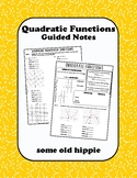 Quadratic Functions Guided Notes