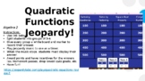 Quadratic Functions Jeopardy!