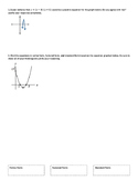 Quadratic Functions Multiple Forms Practice Critical Thinking