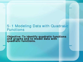 Preview of Quadratic Functions PowerPoint