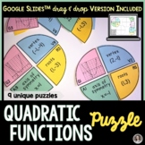 Quadratic Functions Puzzle Activity digital and print