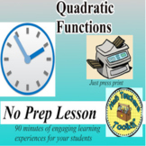 Quadratic Functions Ready Made Lesson