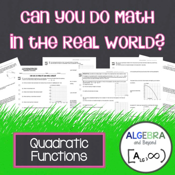 Preview of Quadratic Functions - Real World Applications