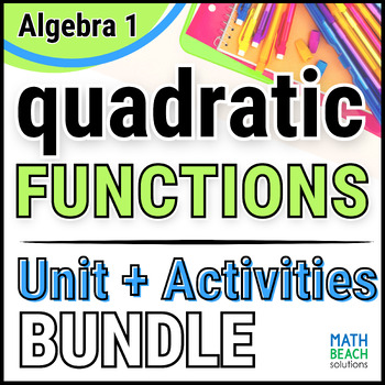 Preview of Writing and Graphing Quadratic Functions - Unit 8 Bundle - Texas Algebra 1