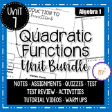 Quadratic Functions Unit - Algebra 1 Curriculum