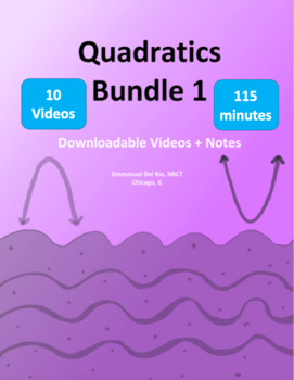Preview of Quadratic Functions Video Bundle 1 (Distance Learning)