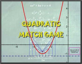 Preview of Quadratic Match Game