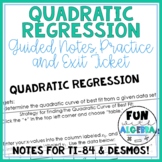 Quadratic Regression EDITABLE Guided Notes