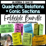 Quadratic Relations and Conic Sections - Algebra 2 Foldabl