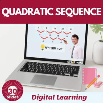 Preview of Quadratic Sequence - High School Digital Math Lesson and Activities