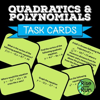 Preview of Quadratic Functions Task Cards