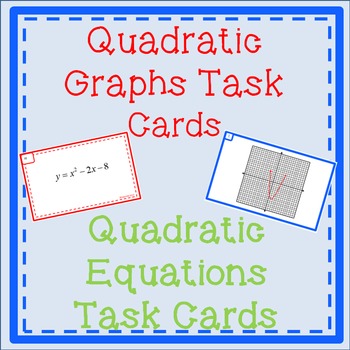 Preview of Quadratic Task Cards-Properties of Graphs, and Solving Quadratics