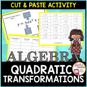Preview of Quadratic Functions Transformations Cut & Paste Activity