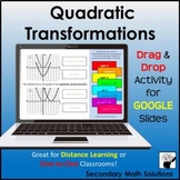 Quadratic Transformations Digital Drag & Drop Activity - D