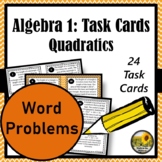 Quadratic Word Problems Task Cards ⭐Algebra 1