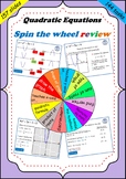 Quadratic equations and the parabola review - Spin the whe