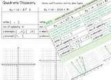 Quadratics Discovery-have students figure out features on 