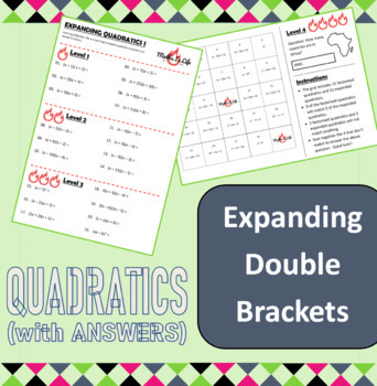 Preview of Algebra - Quadratics - Expanding double brackets
