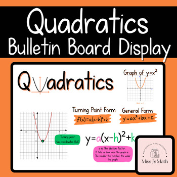 Preview of Quadratics (Parabolas) Bulletin Board Wall Display