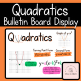 Quadratics (Parabolas) Bulletin Board Wall Display