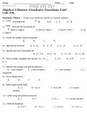 Quadratics Test or Review Worksheet!