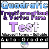 Quadratics Transformations, & Vertex Form Test