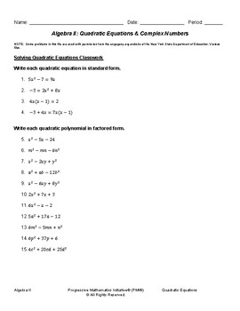 Preview of Quadratics and i 1