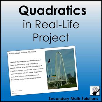 Preview of Quadratics Project