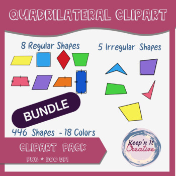 Preview of Quadrilateral Clip Art Shape Bundle