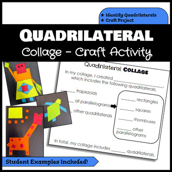 Preview of Quadrilateral Collage Activity - Identifying Shapes in Math through Art