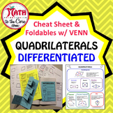 Quadrilaterals Foldable with Cheat Sheet and Venn