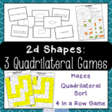 Properties of Quadrilateral Games / Centers - Sort, Mazes,