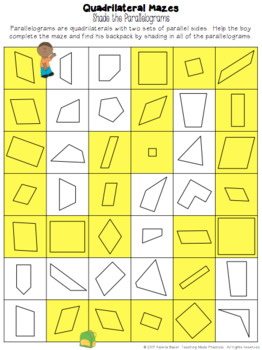 quadrilateral games centers properties of quadrilaterals activities