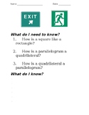 Quadrilateral/Parallelogram/Square/Rectangle-Exit Ticket