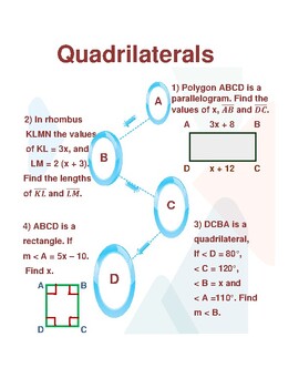 Preview of Quadrilateral Problems (English and Spanish)