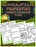 Quadrilateral Properties - Zombie Coloring Page