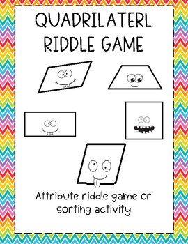 Preview of Quadrilateral Riddle Game