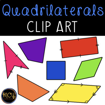 Preview of Quadrilateral Shapes Geometry Clip Art for Personal and Commercial Use