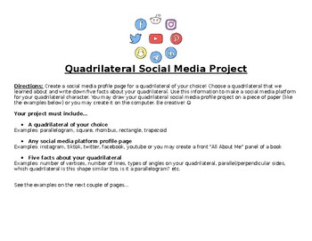 Preview of Quadrilateral Project