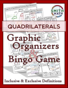 Preview of Quadrilaterals - Graphic Organizers & Bingo Game