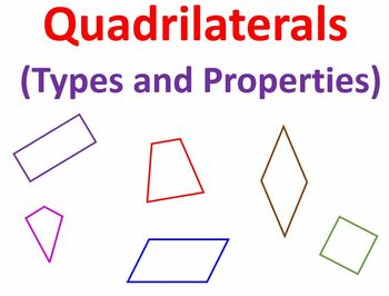 Preview of Quadrilaterals Guided Notes Bundle - 6 Basic Types (Student & Teacher Versions)