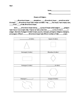 Quadrilaterals Information Gap Activity Packet A by MakeYourMathPop