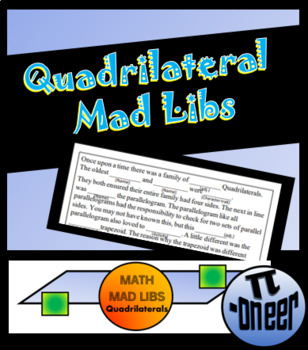 Preview of Quadrilaterals Mad Lib