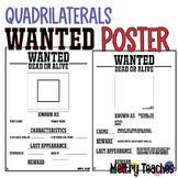 WANTED Poster Template: Quadrilaterals | Math Geometry 